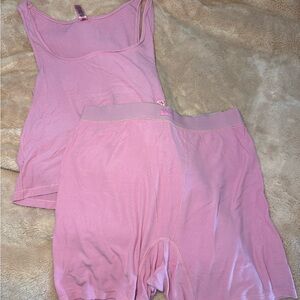 SKIMS Pink Women's Pajama Set